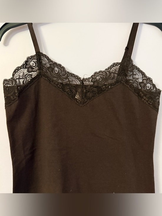 No Boundaries Other - No Boundaries Brown Lace Trim Cami Tank